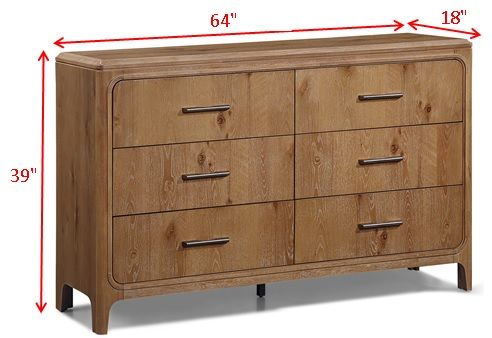 Westcott - Dresser And Mirror - Cerused Natural – Dresser & Mirror by Crown Mark at Furniture Wholesale Plus , Nashville furniture store