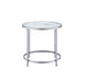 Rayne - Faux Marble Top Round End - White – End Tables by Steve Silver Furniture at Furniture Wholesale Plus , Nashville furniture store