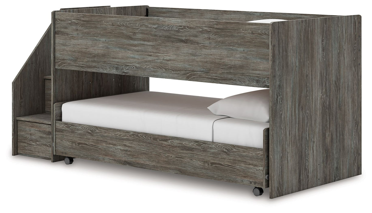 Frandern - Twin Over Twin Loft Bed - Gray – Loft Beds by Signature Design by Ashley® at Furniture Wholesale Plus , Nashville furniture store