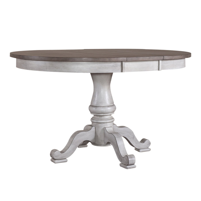 Ocean Isle - Pedestal Table - Antique White – Dining Tables by Liberty Furniture at Furniture Wholesale Plus , Nashville furniture store