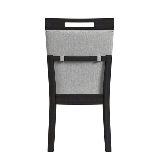 Transcend - Dining Side Chair With Fabric (Set of 2) - Charcoal And Light Gray – Chair Sets by Elements International at Furniture Wholesale Plus , Nashville furniture store