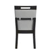 Transcend - Dining Side Chair With Fabric (Set of 2) - Charcoal And Light Gray – Chair Sets by Elements International at Furniture Wholesale Plus , Nashville furniture store