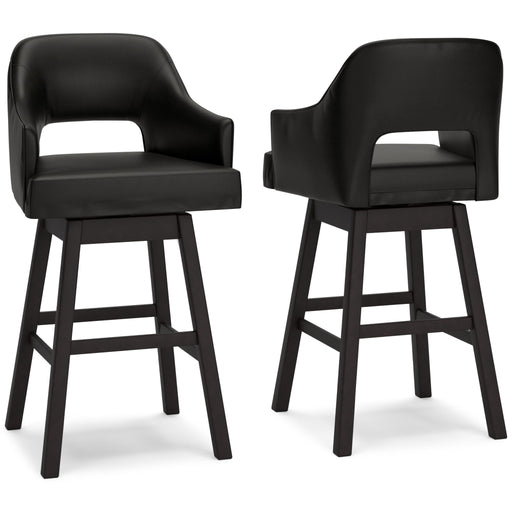 Tallenger - Upholstered Swivel Barstool (Set of 2) – Stool Sets by Signature Design by Ashley® at Furniture Wholesale Plus , Nashville furniture store