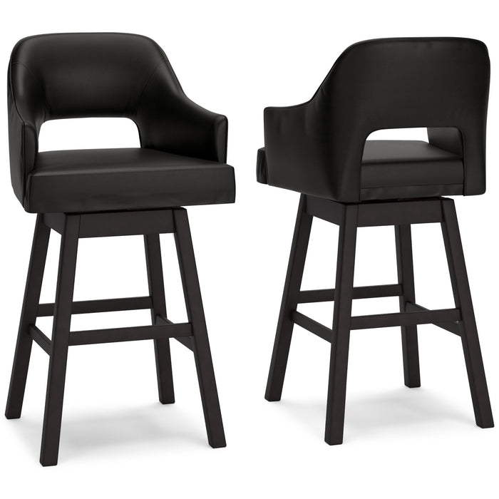 Tallenger - Upholstered Swivel Barstool (Set of 2) – Stool Sets by Signature Design by Ashley® at Furniture Wholesale Plus , Nashville furniture store