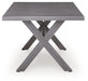 Half Moon Beach - Rectangular Dining Table With Umbrella Option - Gray – Dining Tables by Signature Design by Ashley® at Furniture Wholesale Plus , Nashville furniture store