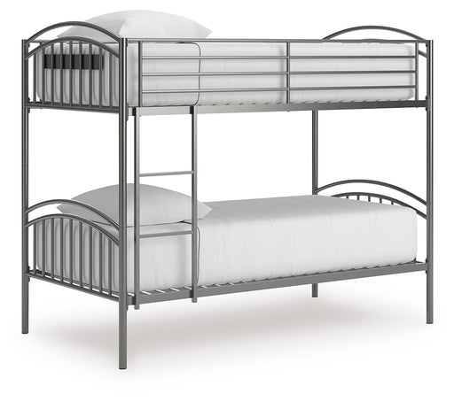 Lanceburg - Twin/Twin Bunk Bed With Ladder - Gray – Bunk Beds by Signature Design by Ashley® at Furniture Wholesale Plus , Nashville furniture store