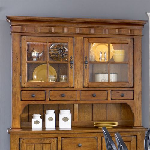 Treasures - Hutch - Rustic Oak – Hutches by Liberty Furniture at Furniture Wholesale Plus , Nashville furniture store