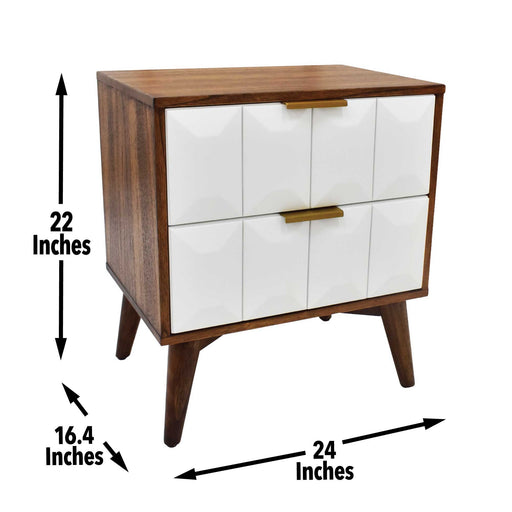 Ginny - Nightstand - Dark Brown – Accent Nightstands by Steve Silver Furniture at Furniture Wholesale Plus , Nashville furniture store