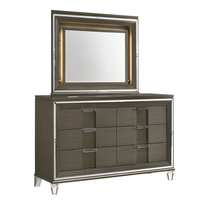 Twenty Nine - 6-Drawer Dresser With Mood Lighting Mirror – Dresser & Mirror by Elements International at Furniture Wholesale Plus , Nashville furniture store