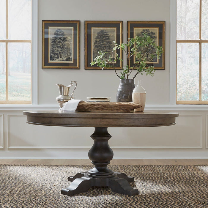 Americana Farmhouse - Pedestal Table – Dining Tables by Liberty Furniture at Furniture Wholesale Plus , Nashville furniture store