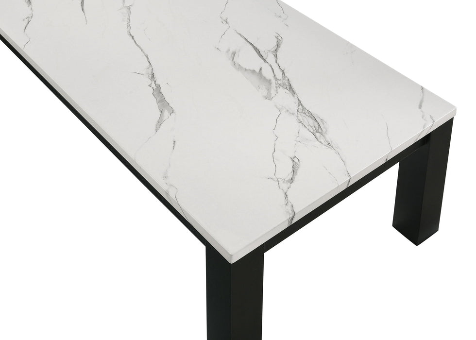 Ivy - 3 Piece Faux Marble White Cocktail Set - White / Black – Table Sets by Crown Mark at Furniture Wholesale Plus , Nashville furniture store