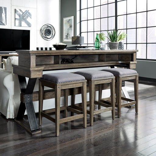 Sonoma Road - 4 Piece Dining Room Set - Weathered Beaten Bark – 4 Piece Dining Room Sets by Liberty Furniture at Furniture Wholesale Plus , Nashville furniture store