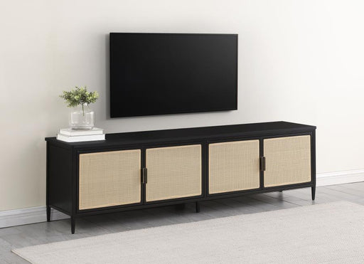 Amherst - 4-Door 78" Metal TV Stand Media Console - Black - Premium TV Stands from Coaster Fine Furniture - Just $689! Shop now at Furniture Wholesale Plus  We are the best furniture store in Nashville, Hendersonville, Goodlettsville, Madison, Antioch, Mount Juliet, Lebanon, Gallatin, Springfield, Murfreesboro, Franklin, Brentwood