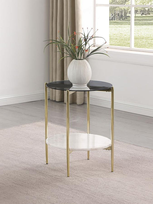Jonelle - Round Glass Top Table – End Tables by CoasterEveryday at Furniture Wholesale Plus , Nashville furniture store