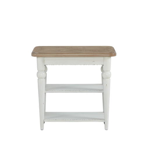 Turnberry Park - Chairside Table - Washed White – Chair Side Tables by Liberty Furniture at Furniture Wholesale Plus , Nashville furniture store