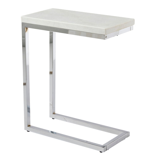Echo - Marble Top Chairside Table - White – Chair Side Tables by Steve Silver Furniture at Furniture Wholesale Plus , Nashville furniture store