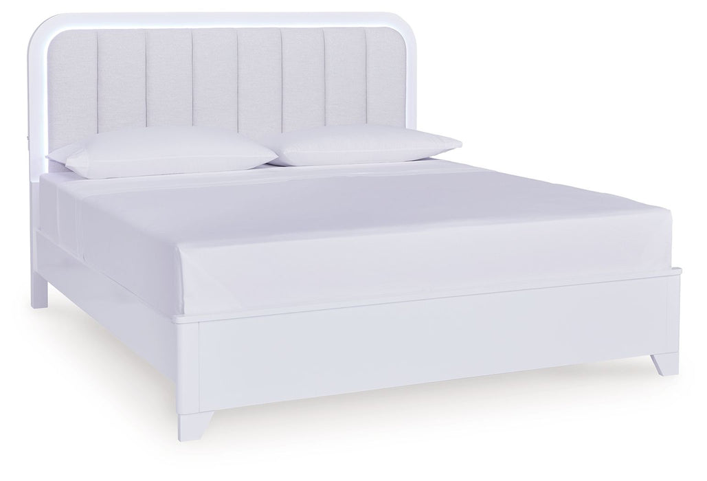 Jarlee - 4 Pc. - King Panel Bed, Dresser, Mirror And Nightstand - White – 4 Piece Bedroom Sets by Signature Design by Ashley® at Furniture Wholesale Plus , Nashville furniture store