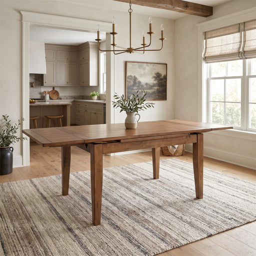 Treasures - Retractable Leg Table - Rustic Oak – Dining Tables by Liberty Furniture at Furniture Wholesale Plus , Nashville furniture store