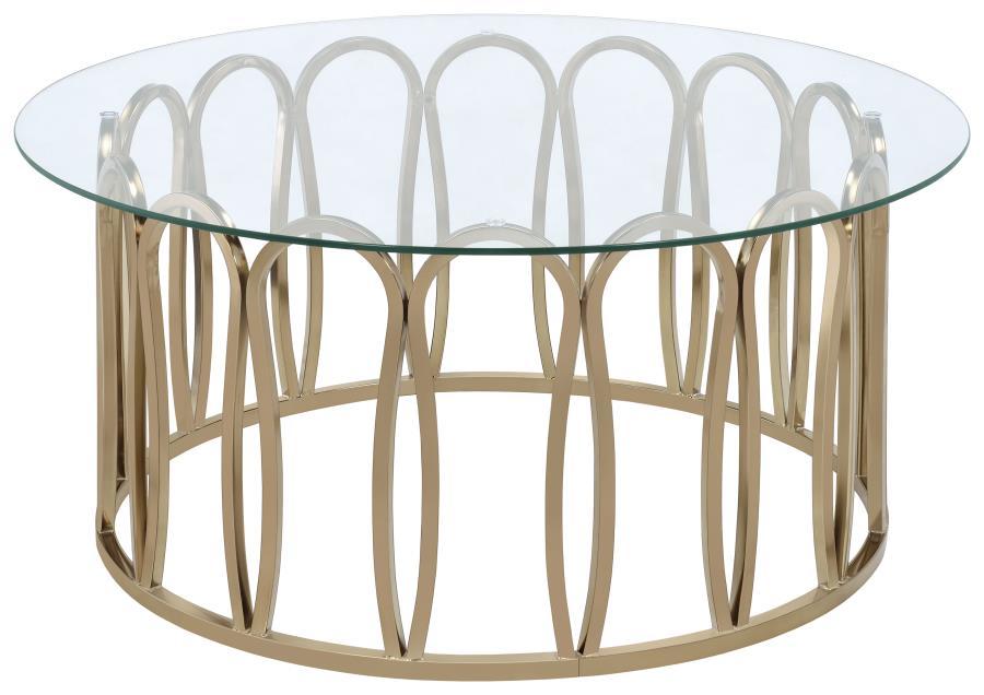 Monett - Round Glass Top Table – End Tables by CoasterEssence at Furniture Wholesale Plus , Nashville furniture store