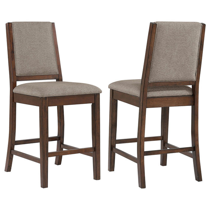 Patterson - Upholstered Counter Chair (Set of 2) - Mango Oak - Premium Stool Sets from CoasterEveryday - Just $279! Shop now at Furniture Wholesale Plus  We are the best furniture store in Nashville, Hendersonville, Goodlettsville, Madison, Antioch, Mount Juliet, Lebanon, Gallatin, Springfield, Murfreesboro, Franklin, Brentwood