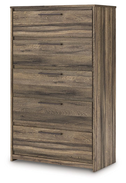 Elbrim - Five Drawer Chest - Brown – Accent Chests by Signature Design by Ashley® at Furniture Wholesale Plus , Nashville furniture store