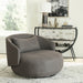 Haley - Upholstered Swivel Cuddler Chair – Swivel Chairs by Liberty Furniture at Furniture Wholesale Plus , Nashville furniture store