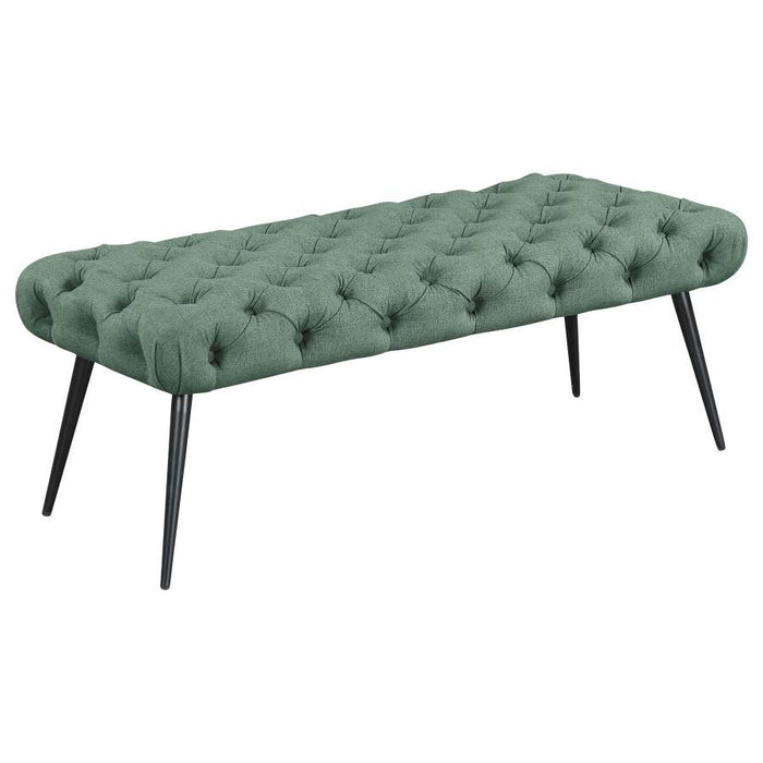 Ella - Upholstered Tufted Bench Metal Legs – Upholstered Benches by Coaster Fine Furniture at Furniture Wholesale Plus , Nashville furniture store