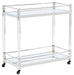 Chaseton - Bar Cart - Clear / Silver Finish – Bar Carts by Signature Design by Ashley® at Furniture Wholesale Plus , Nashville furniture store