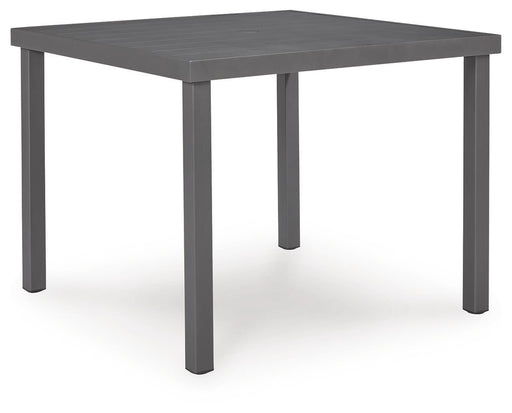 Rocky Creek - Square Dining Table With Umbrella Option - Gray – Dining Tables by Signature Design by Ashley® at Furniture Wholesale Plus , Nashville furniture store