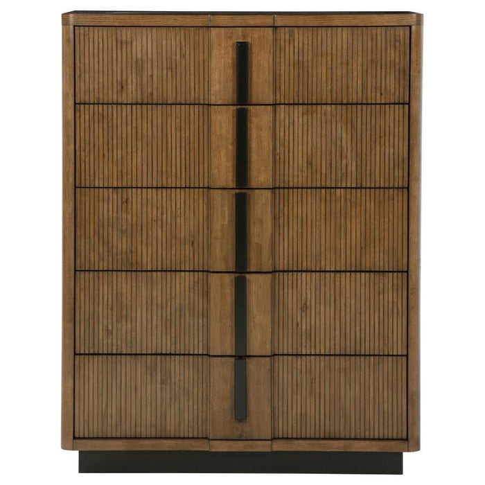 Terrace - 5-Drawer Chest Of Drawers - Ash Brown – Accent Chests by Coaster Fine Furniture at Furniture Wholesale Plus , Nashville furniture store