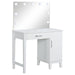 Elijah - Vanity Set With Lighting & Stool - White And Dark Gray – Vanity Sets by CoasterEveryday at Furniture Wholesale Plus , Nashville furniture store