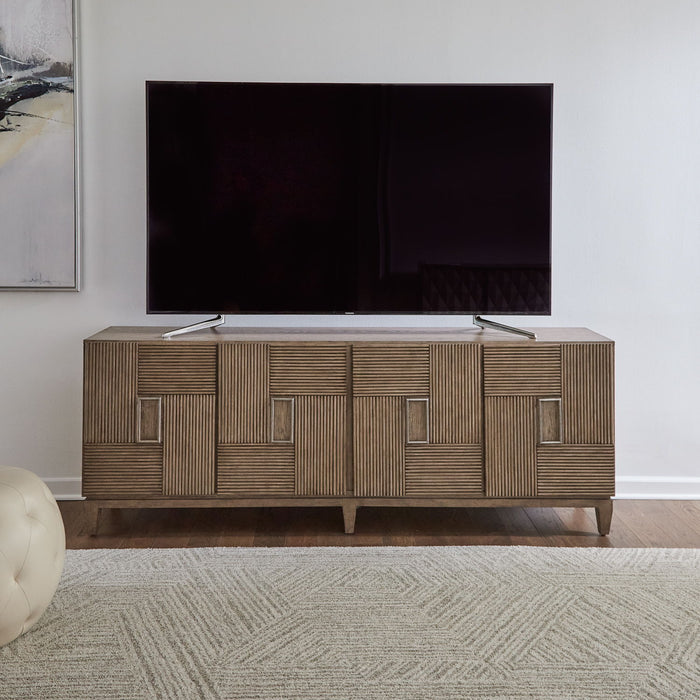 Serenity - 82" Accent TV Console - Burnished Beige – TV Stands by Liberty Furniture at Furniture Wholesale Plus , Nashville furniture store