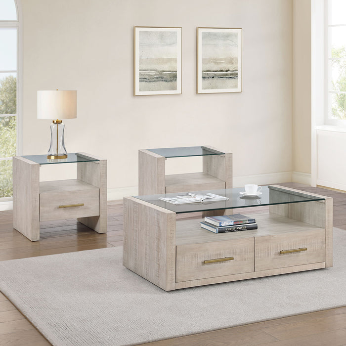 Garland - 3 Piece Table Set, Glass Top – Table Sets by Steve Silver Furniture at Furniture Wholesale Plus , Nashville furniture store