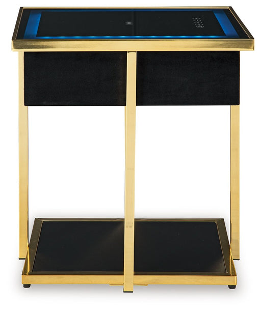 Rexwell - Accent Table With Speaker - Black / Gold Finish – Accent Tables by Signature Design by Ashley® at Furniture Wholesale Plus , Nashville furniture store
