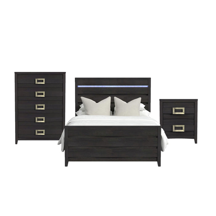 Tobias - Bedroom Set With LED – 3 Piece Bedroom Sets by Elements International at Furniture Wholesale Plus , Nashville furniture store