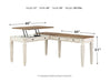 Realyn - L Shaped Desk with Lift Top - White / Brown – Lift Top Desks by Signature Design by Ashley® at Furniture Wholesale Plus , Nashville furniture store