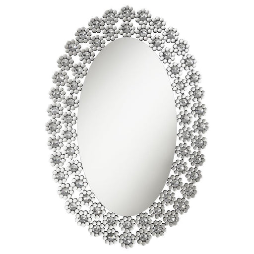 Colleen - Oval Wall Mirror - Silver - Premium Wall Mirrors from CoasterElevations - Just $539! Shop now at Furniture Wholesale Plus  We are the best furniture store in Nashville, Hendersonville, Goodlettsville, Madison, Antioch, Mount Juliet, Lebanon, Gallatin, Springfield, Murfreesboro, Franklin, Brentwood