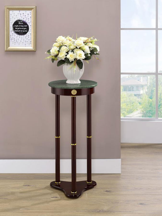 Edite - Round Marble Top Accent Side Table - Merlot – Side Tables by CoasterEveryday at Furniture Wholesale Plus , Nashville furniture store