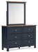 Landocken - Dresser and Mirror - Brown / Blue – Dresser & Mirror by Signature Design by Ashley® at Furniture Wholesale Plus , Nashville furniture store