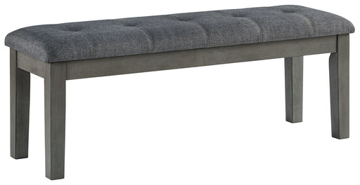 Hallanden - Large UPH Dining Room Bench - Black / Gray – Upholstered Benches by Signature Design by Ashley® at Furniture Wholesale Plus , Nashville furniture store