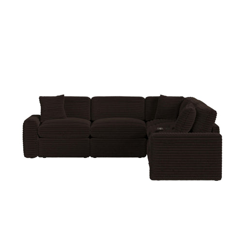 Corsicana - 6 Piece Sectional Set - Masis Espresso – Stationary Sectionals by Elements International at Furniture Wholesale Plus , Nashville furniture store