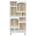 Dalton - 6-Shelf Bookcase - White And Distressed Pine – Standard Bookcases by CoasterEveryday at Furniture Wholesale Plus , Nashville furniture store
