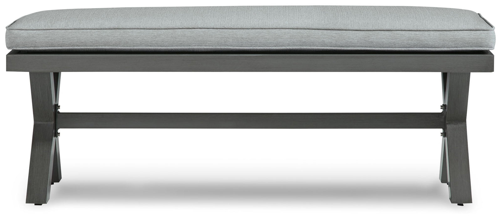 Elite Park - Bench With Cushion - Gray – Benches by Signature Design by Ashley® at Furniture Wholesale Plus , Nashville furniture store