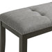 Everdeen - Bench With Gray Fabric and Nail Heads - Charcoal – Upholstered Benches by Elements International at Furniture Wholesale Plus , Nashville furniture store