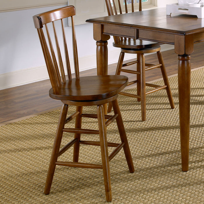Creations - Swivel Counter Chair - Tobacco – Counter Chairs by Liberty Furniture at Furniture Wholesale Plus , Nashville furniture store