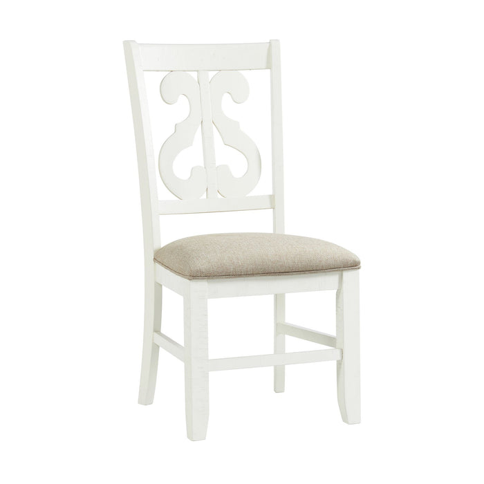 Stone - Wooden Swirl Back Side Chair (Set of 2) – Chair Sets by Elements International at Furniture Wholesale Plus , Nashville furniture store