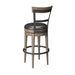 Benton - Swivel Bar Stool - Brown / Dark - Premium Bar Height (28"-30") from Emerald Home - Just $289! Shop now at Furniture Wholesale Plus  We are the best furniture store in Nashville, Hendersonville, Goodlettsville, Madison, Antioch, Mount Juliet, Lebanon, Gallatin, Springfield, Murfreesboro, Franklin, Brentwood