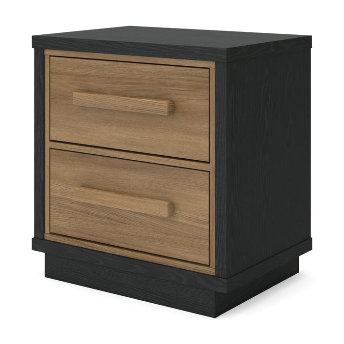 Kozmour - Two Drawer Night Stand - Black / Brown – Accent Nightstands by Signature Design by Ashley® at Furniture Wholesale Plus , Nashville furniture store