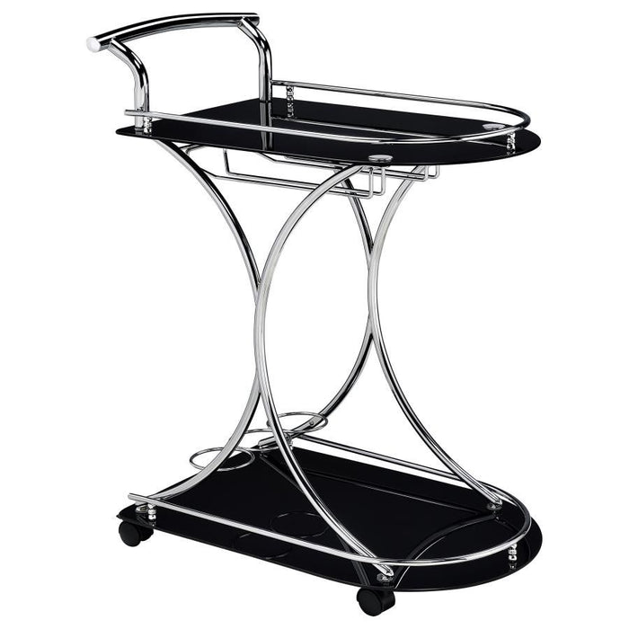 Elfman - 2-Shelve Serving Cart - Premium Bar Carts from CoasterEveryday - Just $149! Shop now at Furniture Wholesale Plus  We are the best furniture store in Nashville, Hendersonville, Goodlettsville, Madison, Antioch, Mount Juliet, Lebanon, Gallatin, Springfield, Murfreesboro, Franklin, Brentwood