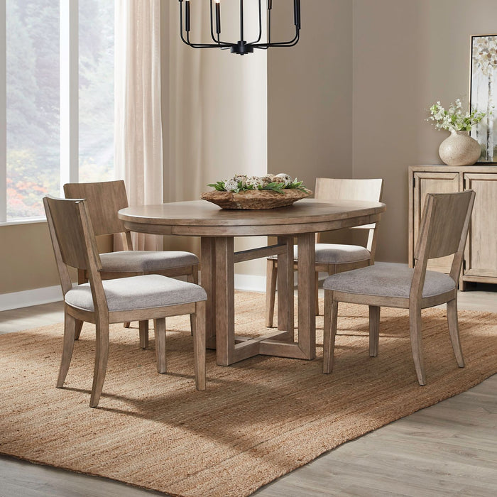 Proximity Place - 5 Piece Pedestal Table Set - Barley Buff – 5 Piece Dining Room Sets by Liberty Furniture at Furniture Wholesale Plus , Nashville furniture store